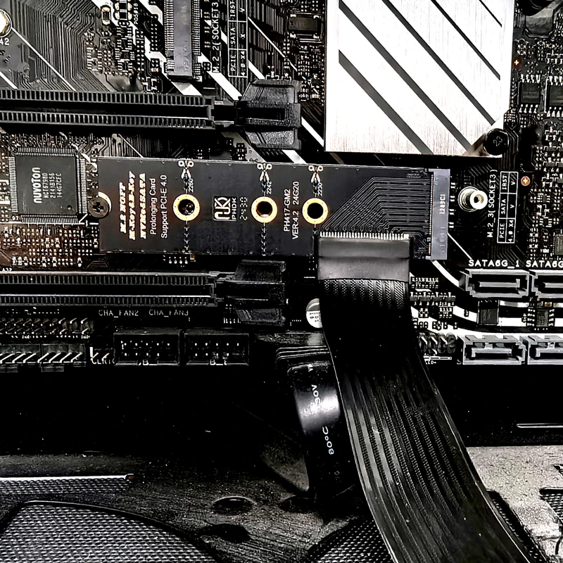 Dual Protocol PCIE4.0 M.2 M Key NVME Extension Cable Riser Card SSD Adapter for 2230 2242 2260 2280 M.2 PCI-e / M2 NGFF SATA SSD