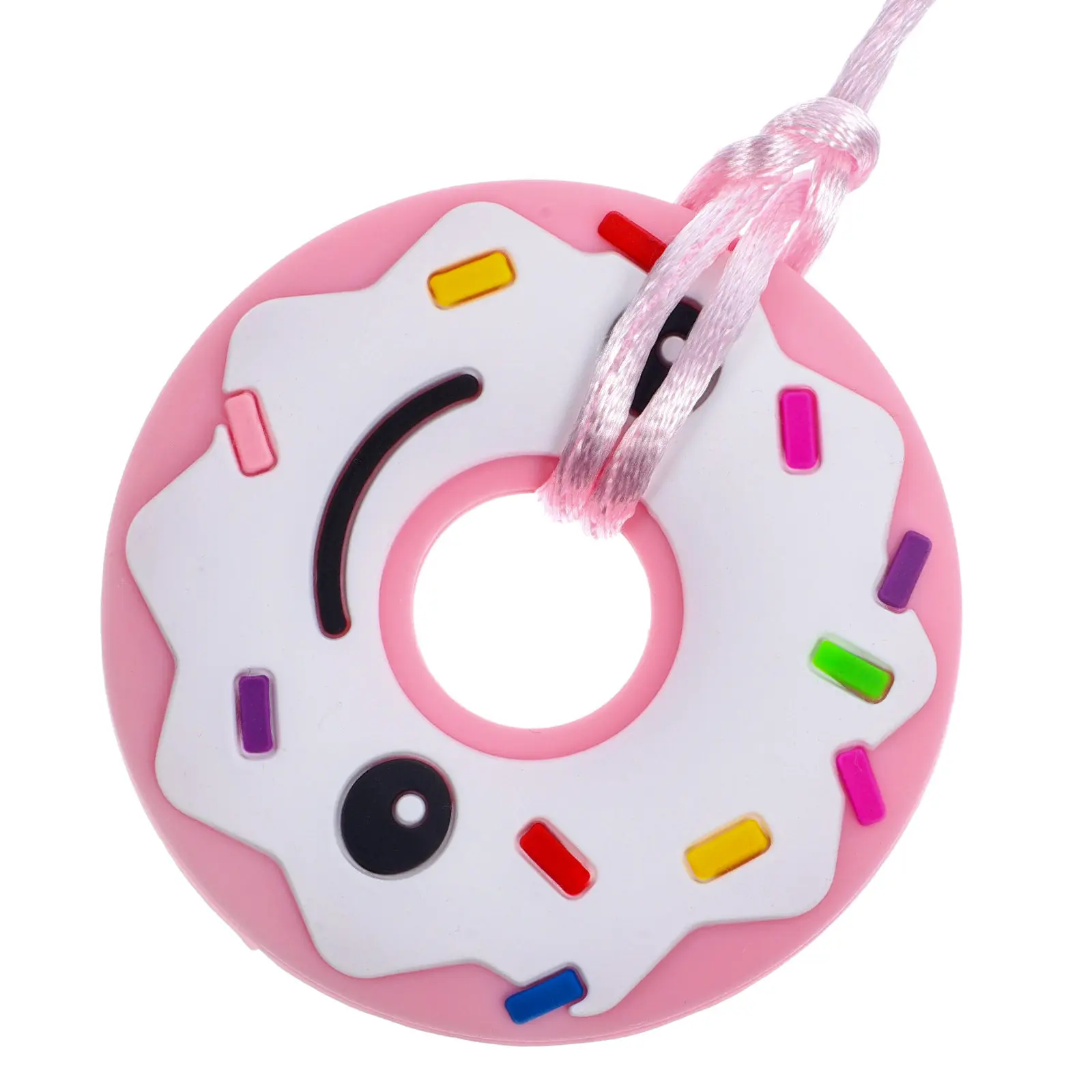 3 szt. Naszyjnik do gryzienia dla niemowląt, teksturowane, gładkie powierzchnie, masażer do dziąseł, trwałe, bezpieczne gryzaki, zabawki dla niemowląt 6-12 miesięcy, zabawki dla niemowląt 0-6 miesięcy