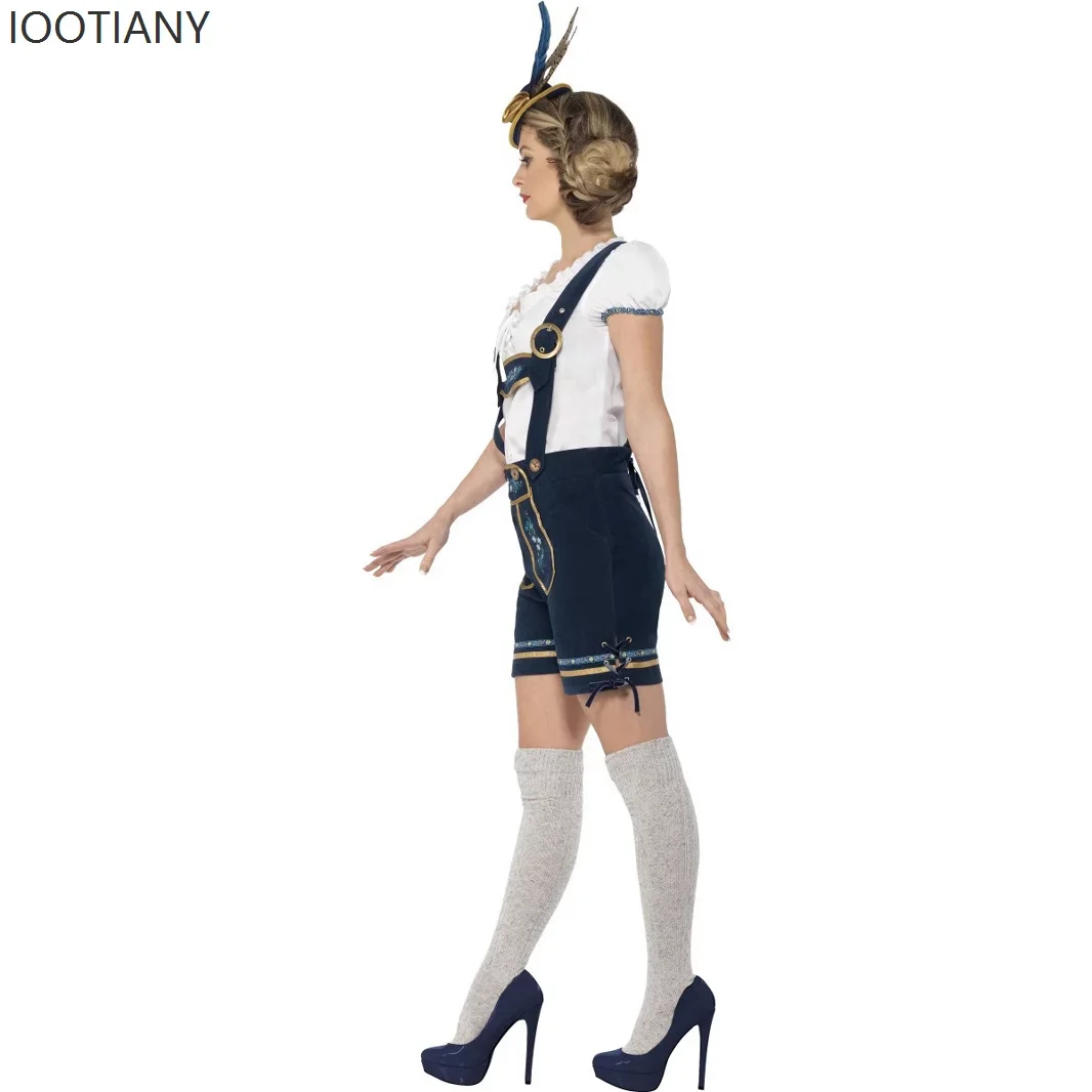 كوسبلاي ألمانيا مهرجان أكتوبر خادمة المرحلة الزاوية تأثيري لعبة موحدة المرأة وزرة كرنفال حفلة تنكرية المرحلة فستان كوستو