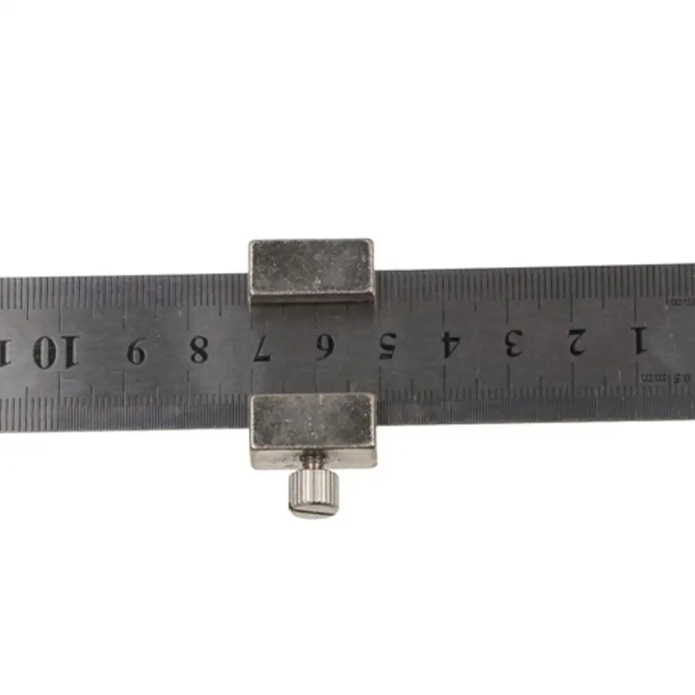 Woodworking Tools Adjustable Steel Ruler Positioning Block Durable Square Brass Angle Scriber Line Convenient Marking Gauge Home