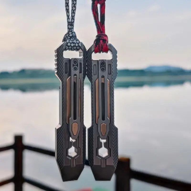 

Titanium Alloy Outdoor Edc Camping Portable Multi-functional Crowbar Bottle Opening Portable Self-defense Combination Hand Tool