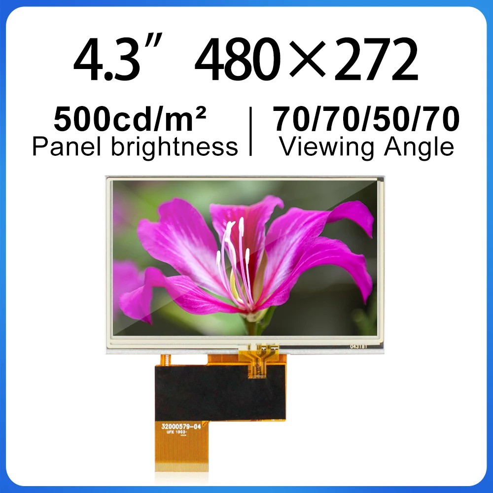 

4.3 Inch TFT LCD Screen AT043TN24 V7 Resolution 480*272 Brightness 500 Industrial Replacement Display