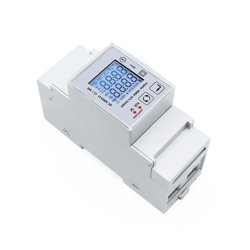 Single Phase DIN Rail Smart Energy Meter WIFI Multifunction Electric Power Meter with RS485 Prepaid Function