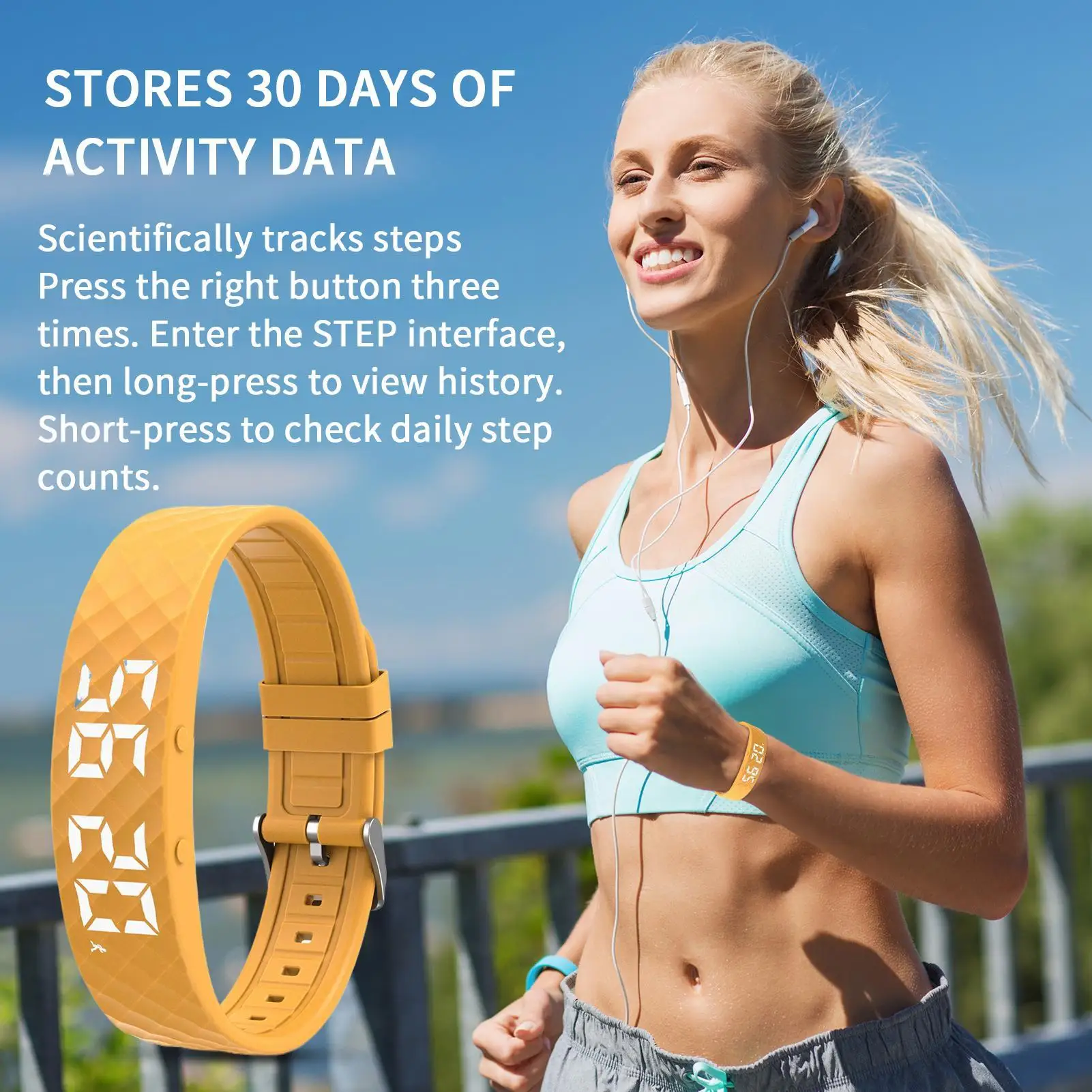 Vibrating Alarm Clock Watch Heavy Sleepers Silent WakeUp Smart Bracelet Men Women Adjustable Wearable Vibration Wrist Band