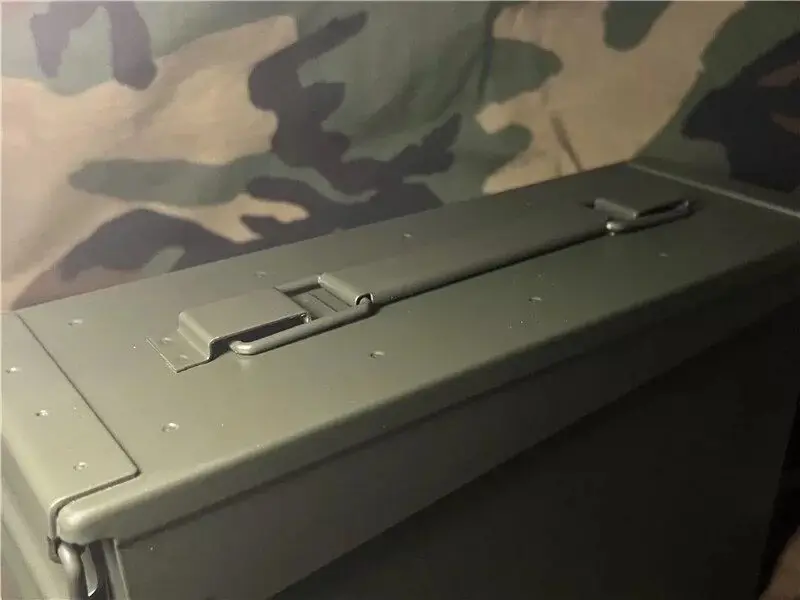 Military Green Olive Green Iron Box NATO American 12.7mm 7.62mm Material Box Miscellaneous Storage Safe Box view 5