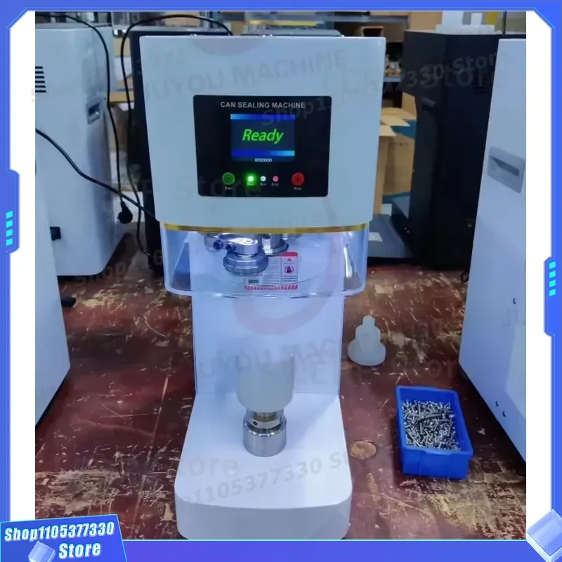 Portable Automatic Pet Can Sealing Machine for Coffee Shop Milk Tea Plastic Aluminum Container Sealer Device Compact Design