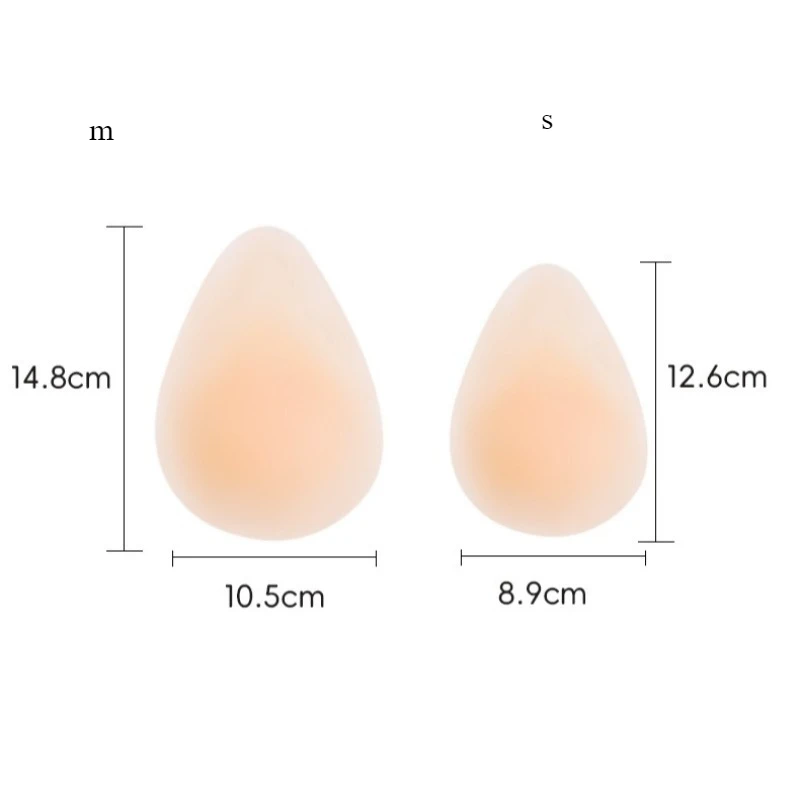 Silicone Breast Patch Ultra-thin Non-inductive Invisible Non-marking Breast Patch Anti-sagging Teardrop-shaped Breast Patch