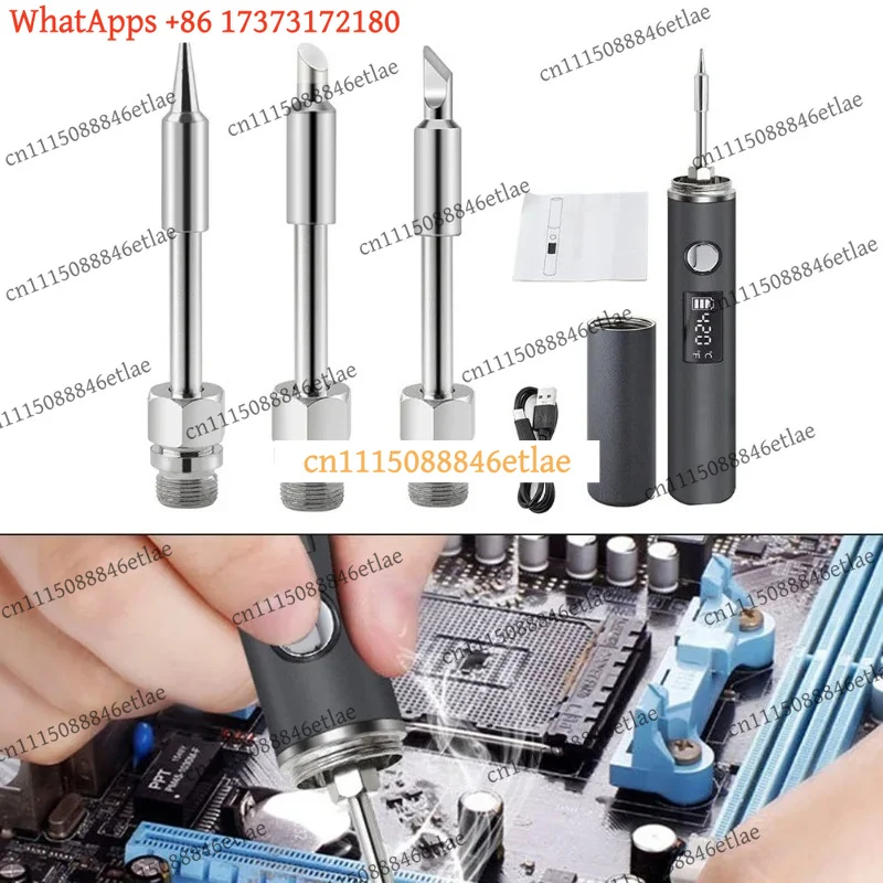 k03 USB Digital Display Soldering Iron Set Adjustable Temperature Fast Heating Interchangeable Tips For DIY Electronics Repair