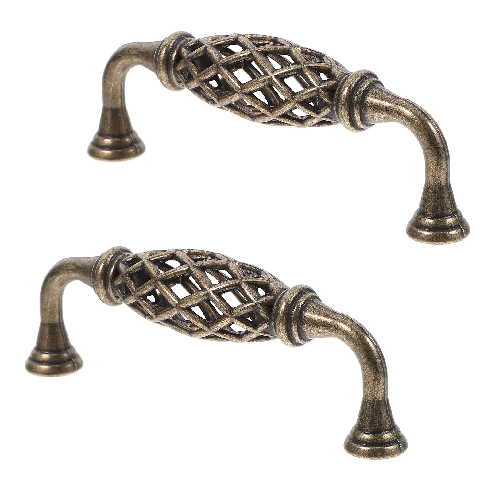 2 قطعة مقابض مضمد خمر الأوروبية سبائك الزنك مقابض للخزانة لخزانة ملابس بأدراج خزانة الأثاث الزخرفية تسحب #1