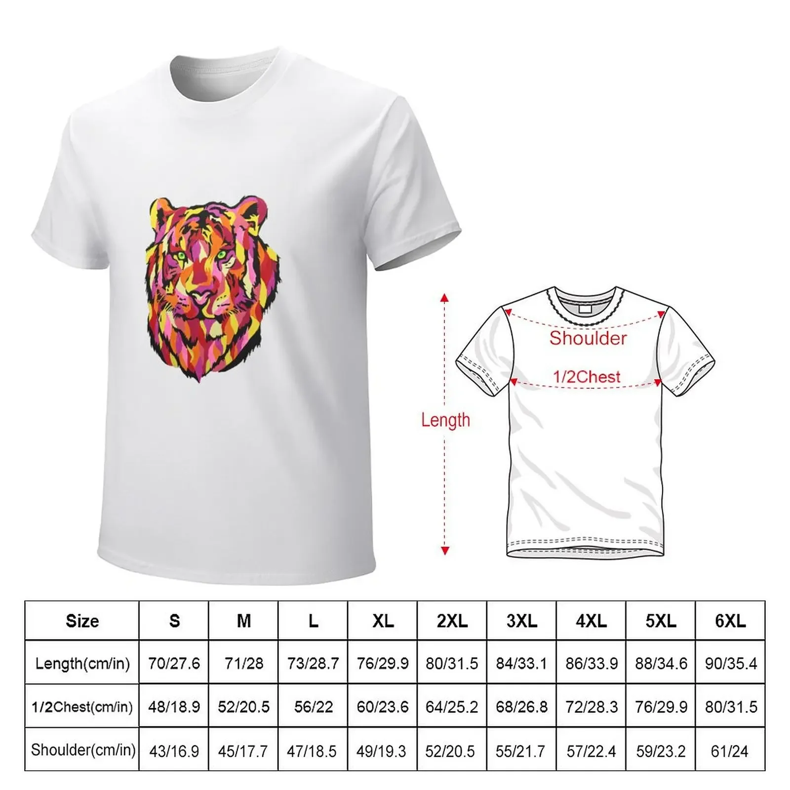 Sunrise Tiger T-shirt Blouse plus size tops big and tall t shirts for men