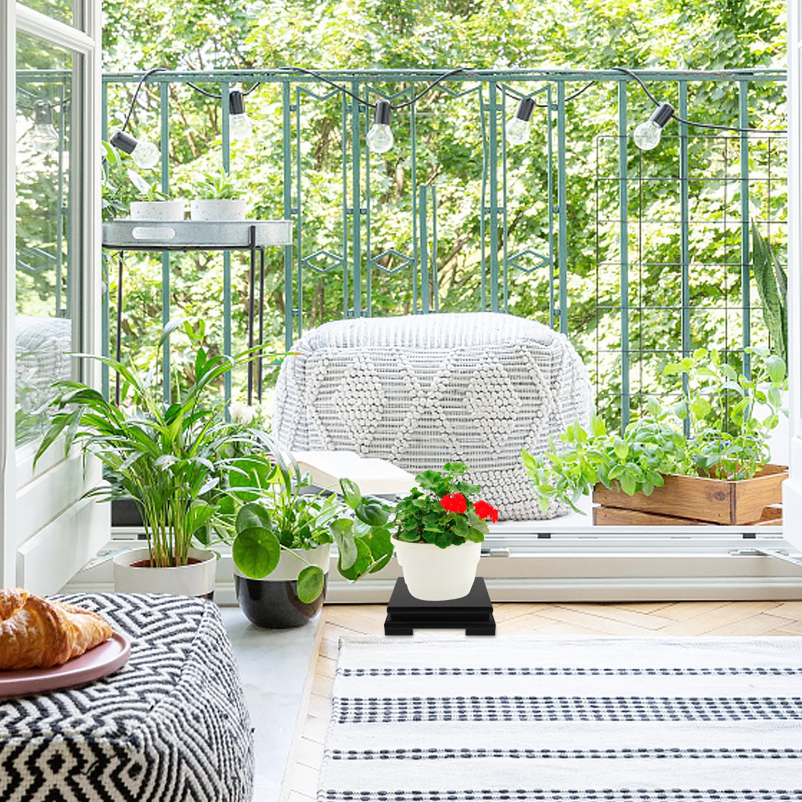 1Pcs Wood Display Base Square Stand for Vase Teaware Flower Pot Statue Holder Desktop Ornament Garden Home Decor