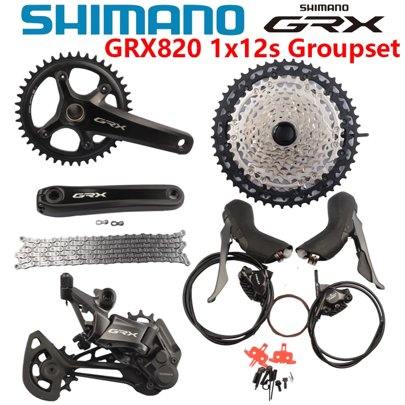 

Shimano GRX RX820 Groupset 12S M8100 51T Кассета 126L Цепь RX820 Шатуны переключения тормозов RX822 Задний переключатель для гравийного велосипеда