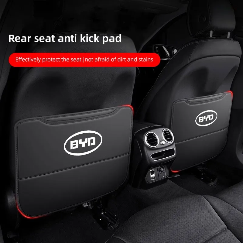 Car Seat Back Protector Anti-Kick Wear Resistant Dirty Accessorie For BYD Tang F3 E6 Atto3 Yuan Plus Song Max F0 G3 I3 Ea1 Dmi