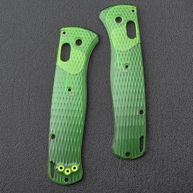 Custom 3 Colors Transparent Acrylic Material Knife Handle Patches Scales For Genuine Benchmade Bugout 535 Knives DIY Making Part