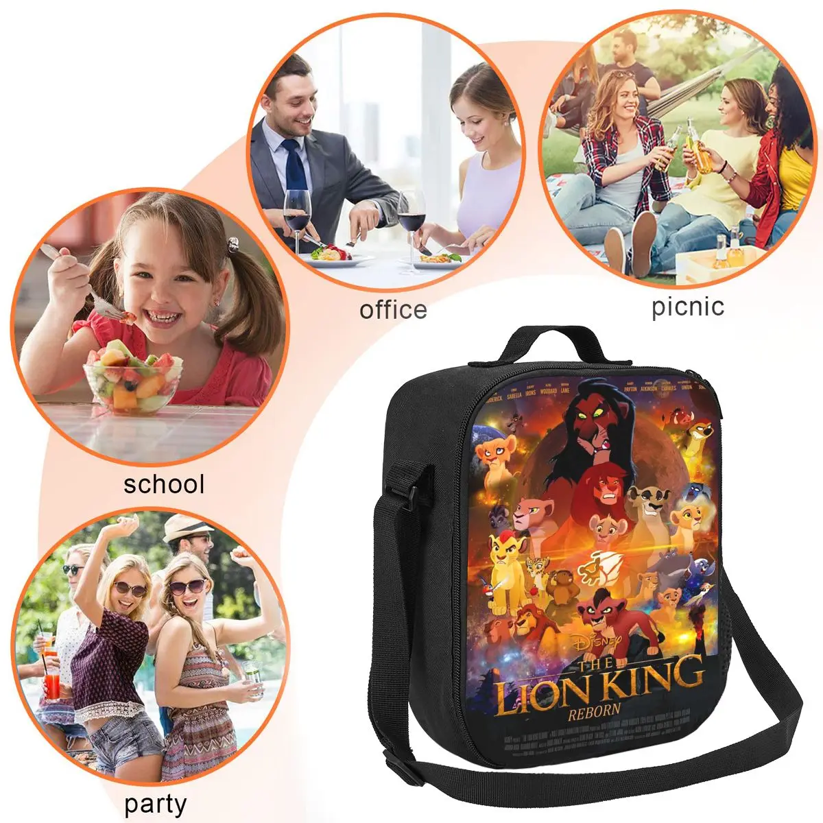 Custom The Lion King borsa termica per il pranzo borsa per il pranzo riutilizzabile da donna per la conservazione dei bambini della scuola dei