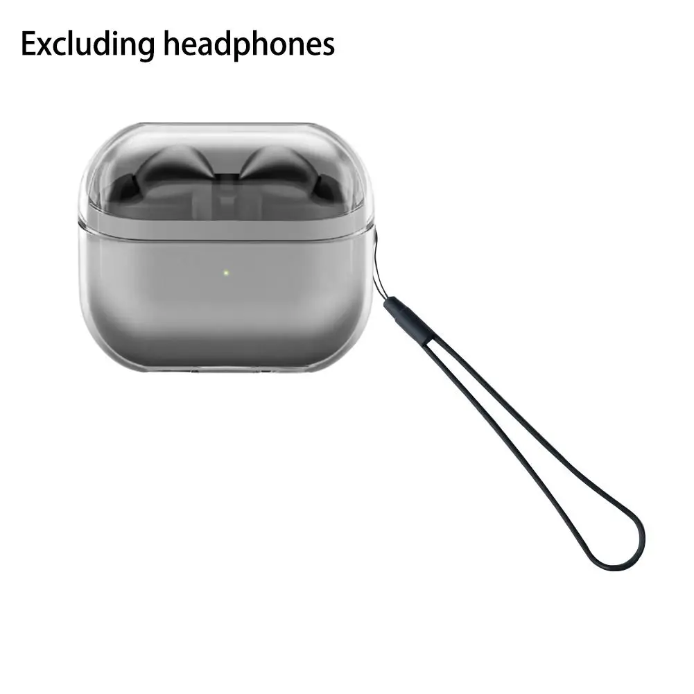 Funda transparente para auriculares Samsung Galaxy Buds3, carcasa protectora de Tpu con cordón para Buds3pro, Q3I9