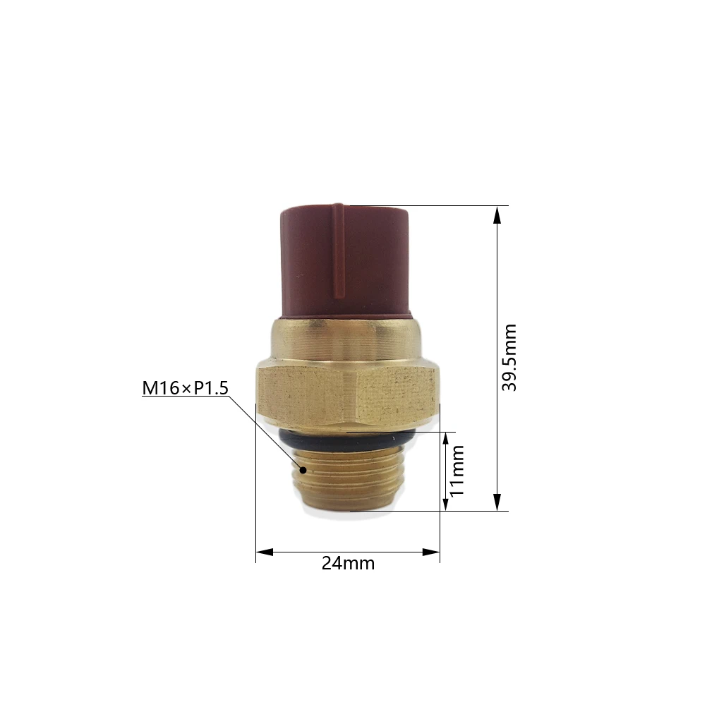 Motorcycle Electric Radiator Coolant Fan Water Temperature Thermostat Switch Temp Sensor M16 65/80/85/88℃ For Dirt Bike ATV UTV