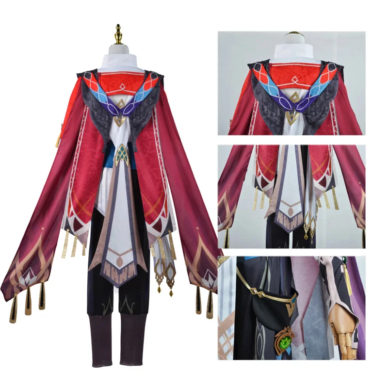 Anime Game Genshin Impact kveh Costume cosplay uomo parrucca uniforme di Halloween Set completo Sumeru Anemo Suit
