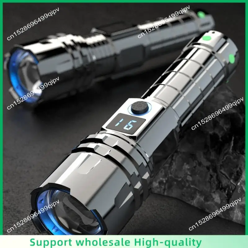 ABSF Mountain Adventure Emergency Flashlight Multi-Functional Hand Held Torch Rechargeable Ultra-Long Battery Life Flashlight Du