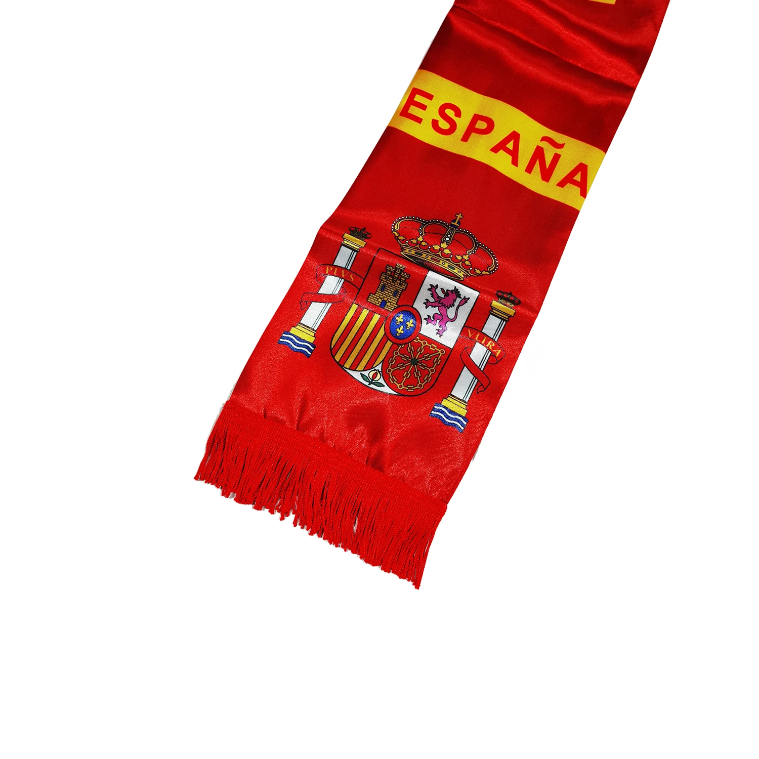 15x150cm  Double Side Printing Satin Football Soccer Fans Spain Scarf flags banner