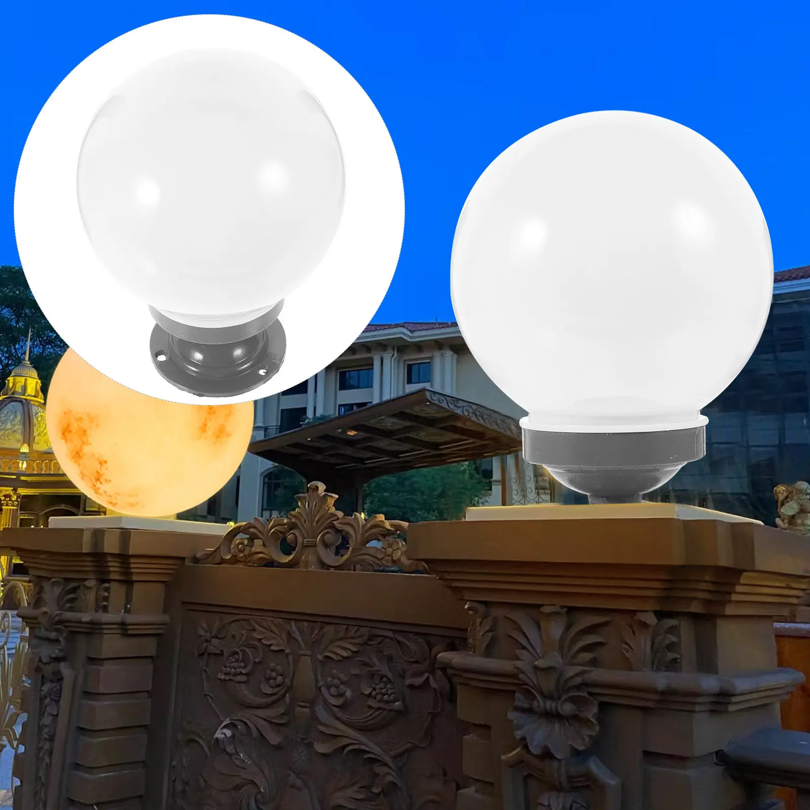 Outdoor Wall Lamp Shade Replacement for Fence Post Light Globe Easy Installation Durable Simple Design