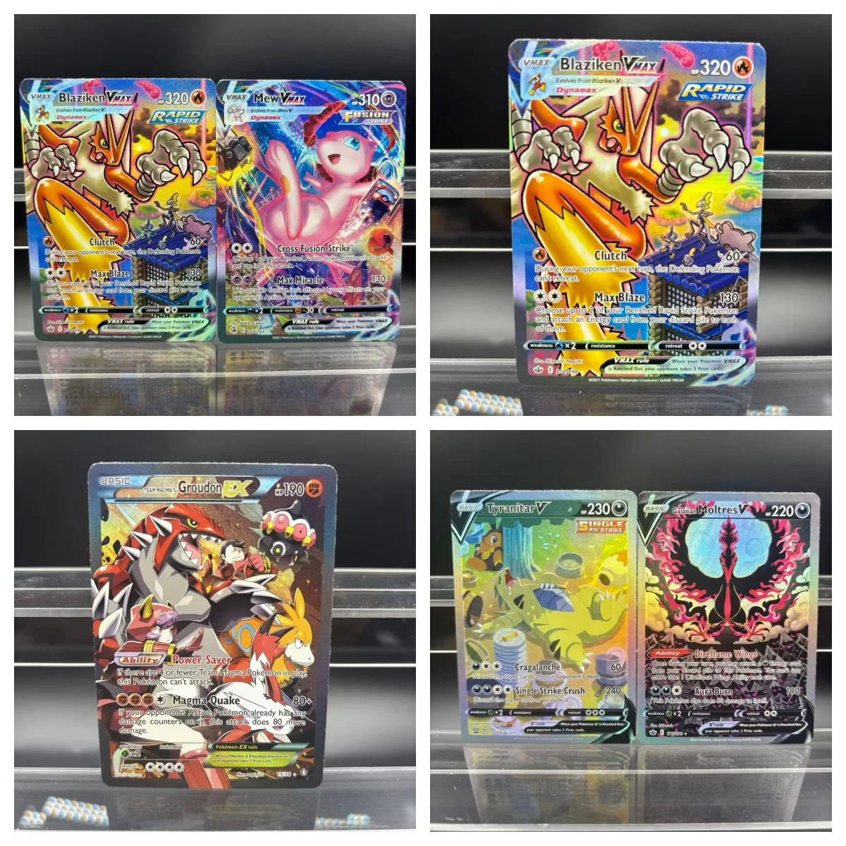 

DIY PTCG Collection Cards Psyduck Salamence Crobat Mewtwo ex EN Self Made Single Card Classic Game Anime Card Gift Toy