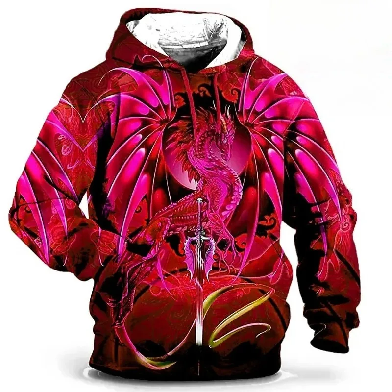 أحدث صيحات الموضة لعام 2025 ملابس رجالية بغطاء للرأس ملابس رياضية مطبوعة ثلاثية الأبعاد للخريف بأكمام طويلة #5