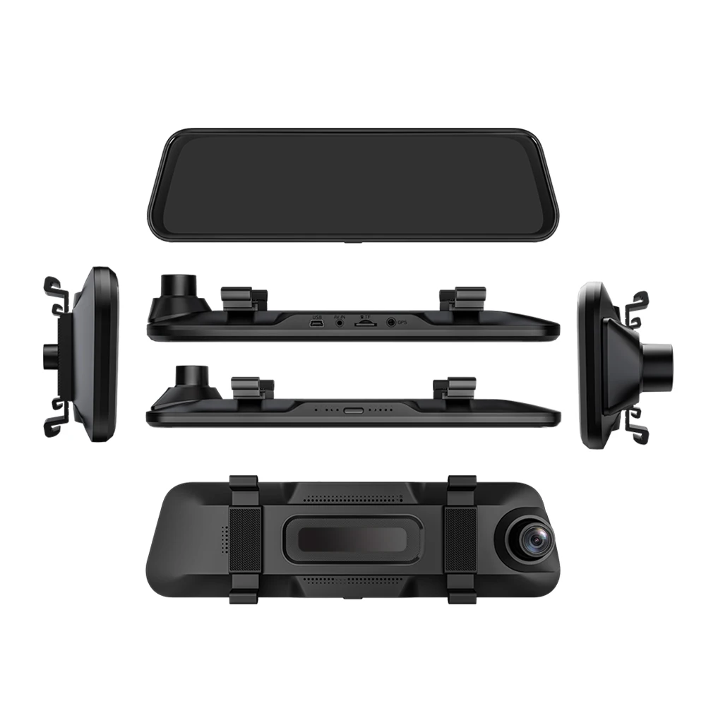 KKOREX عدسة مزدوجة 1080P + 1080P كاميرا الرؤية الخلفية 10 "IPS شاشة WDR 170 FOV كاميرا خلفية لتحديد المواقع مرآة مسجل السيارة تيار الوسائط جهاز تسجيل فيديو رقمي للسيارات #6