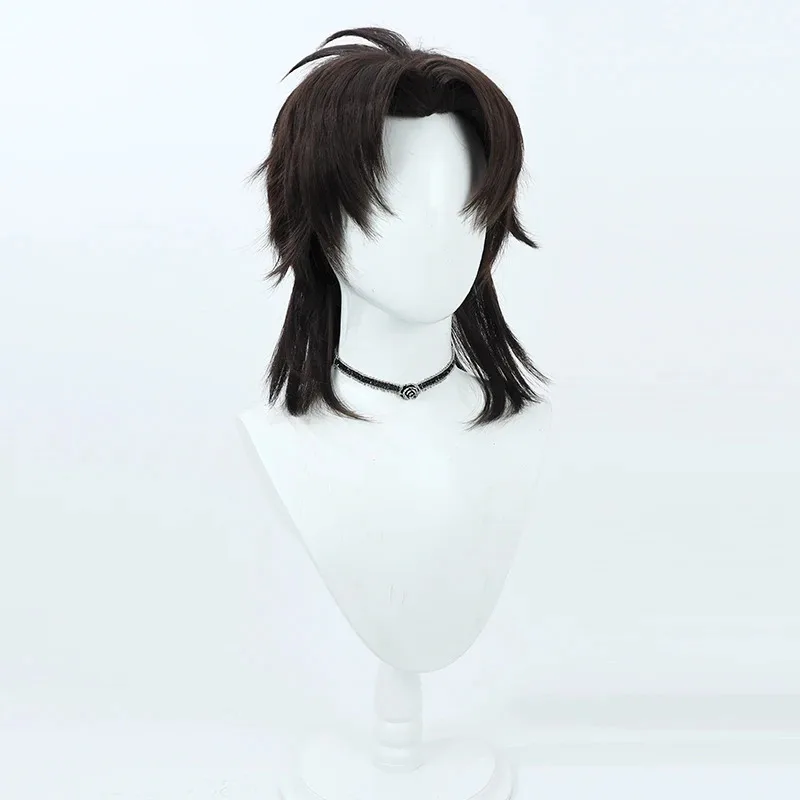 FGO Fate Grand Order Kotomine Kirei كوسبلاي قصير بني مقاوم للحرارة شعر صناعي لحفلة الهالوين لعب الأدوار 5؛ c,8'z,6.k؛ #3