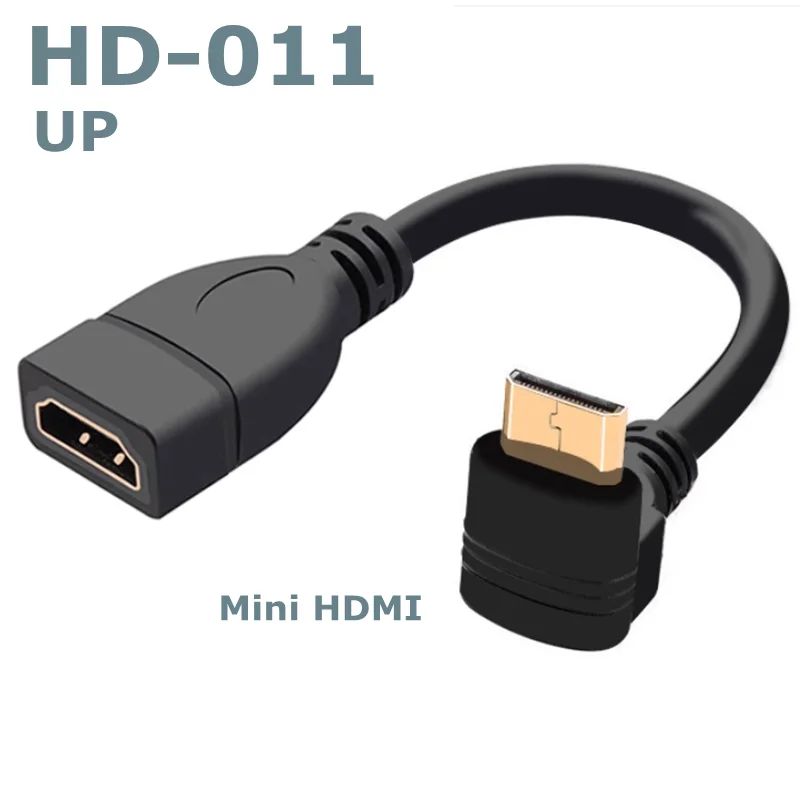15cm Elbow Mini HDMI cable 4K 60Hz HDmatters HDMI 2.0 Mini HDMI to HDMI cable adapter converter for tablet Camcorder laptop DSLR