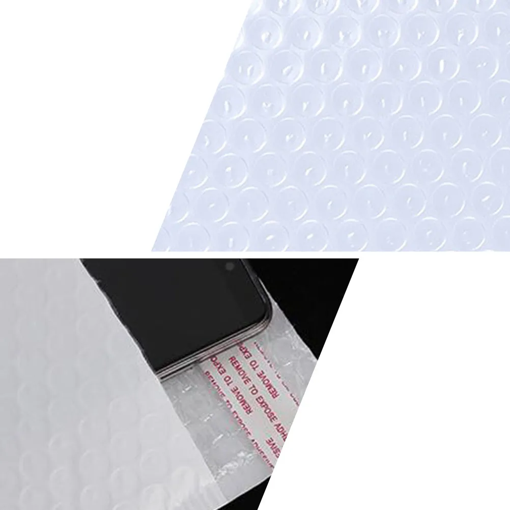 50Pcs Bubble Pouches 20x15cm White Strong Waterproof Bubble Bag Courier Mailing Packaging for Small Business Moving Packing