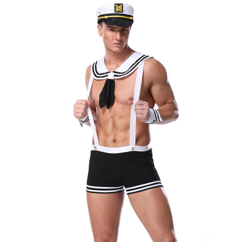 Multiple Sexy Man Sailor Suit Doctor Cop Prisoner Footman Costume Erotic Playsuit Cosplay Fancy Party Dress Valentine\'s Day