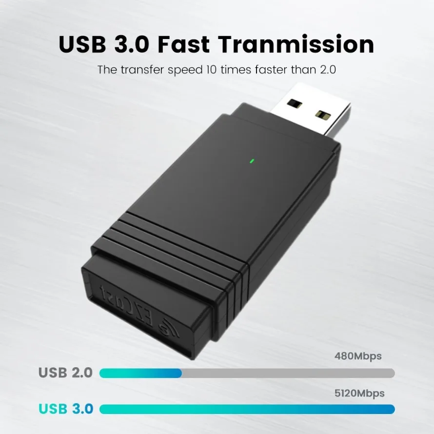 2-в-1 USB WiFi Bluetooth-адаптер 1300 Мбит/с 2,4G/5 ГГц двухдиапазонный Wi-Fi ключ высокоскоростной беспроводной сетевой приемник портативный ПК