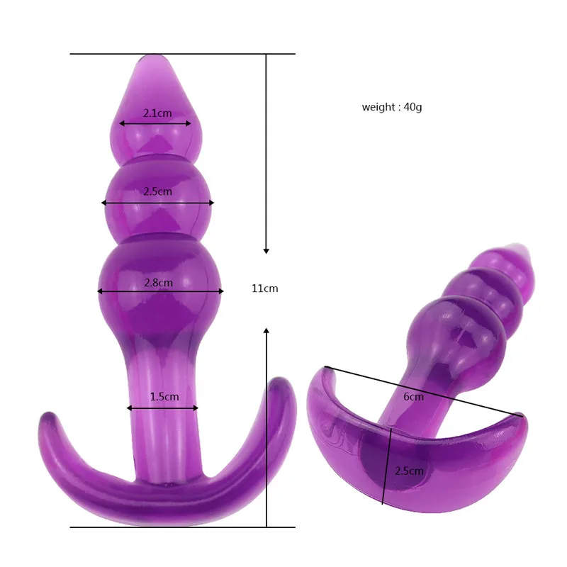 Silicone Anal Dildo No Vibrator Male Prostate Massager Anal Beads Plug G Spot Butt Plug Masturbation Anal Sex Toys for Couple