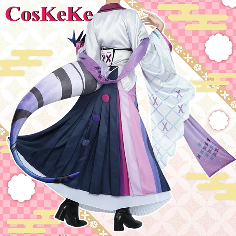 【Customized】CosKeKe Selen Tatsuki Cosplay Anime VTuber Costume Sweet Lovely New Year Uniform Halloween Party Role Play Clothing