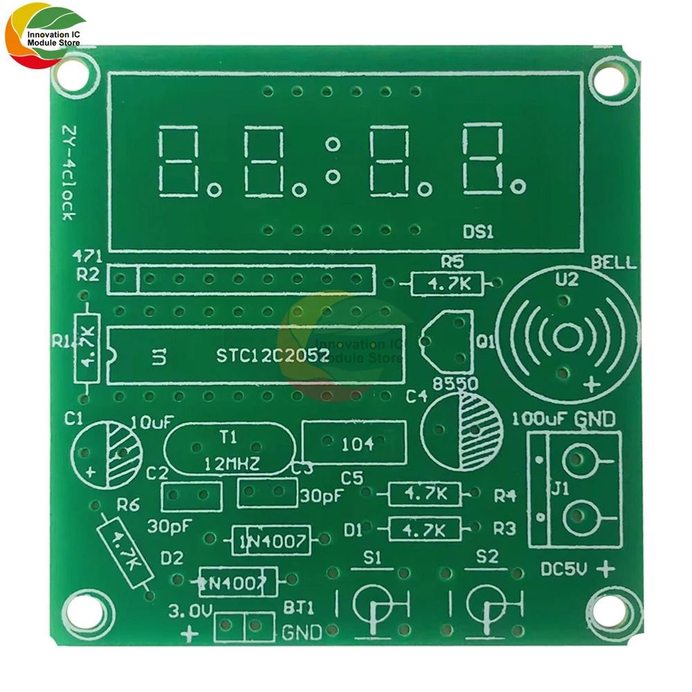 Kit orologio elettronico fai-da-te 4 tubi digitali Display orario a LED progetto di saldatura fai-da-te per l\'istruzione e l\'artigianato fai-da-te