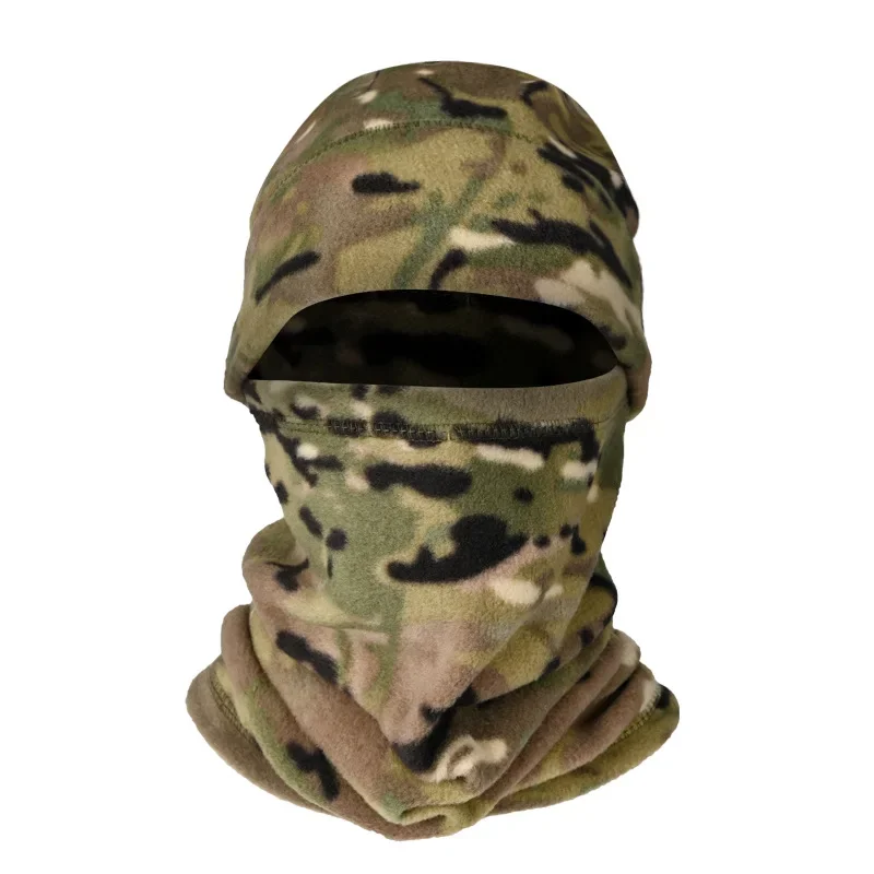 Tactical Camo Fleece Balaclava, Beanie & Neck Gaiter Set | Winter Thermal Headwear for Outdoor, Hunting Cycling | Military Style