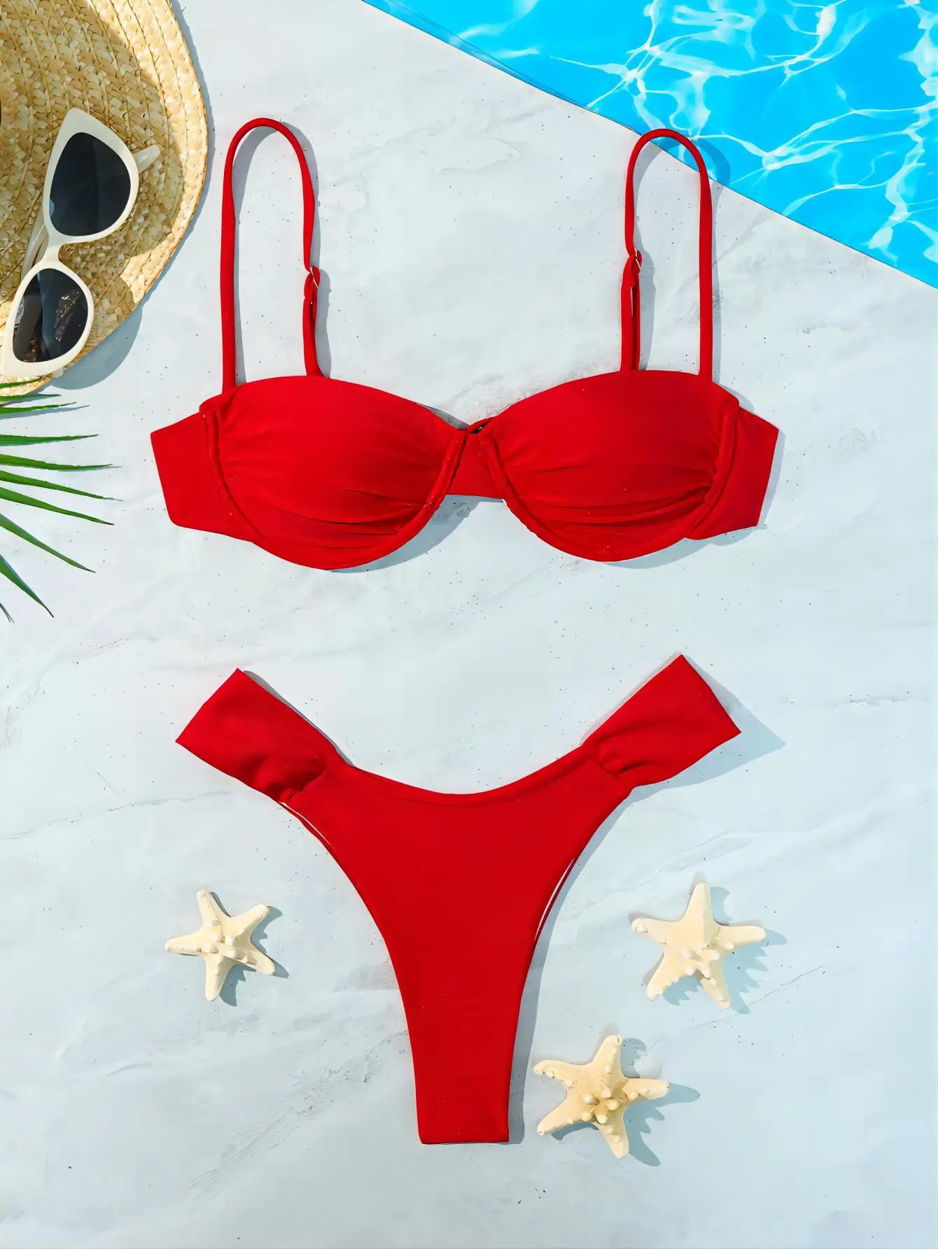 Two Piece Bikinis 2026 New Women Swimsuit Push Up Bathing Suit Sexy Bikini Sets Swimwear Print Beachwear Solid Biquinis Vacation
