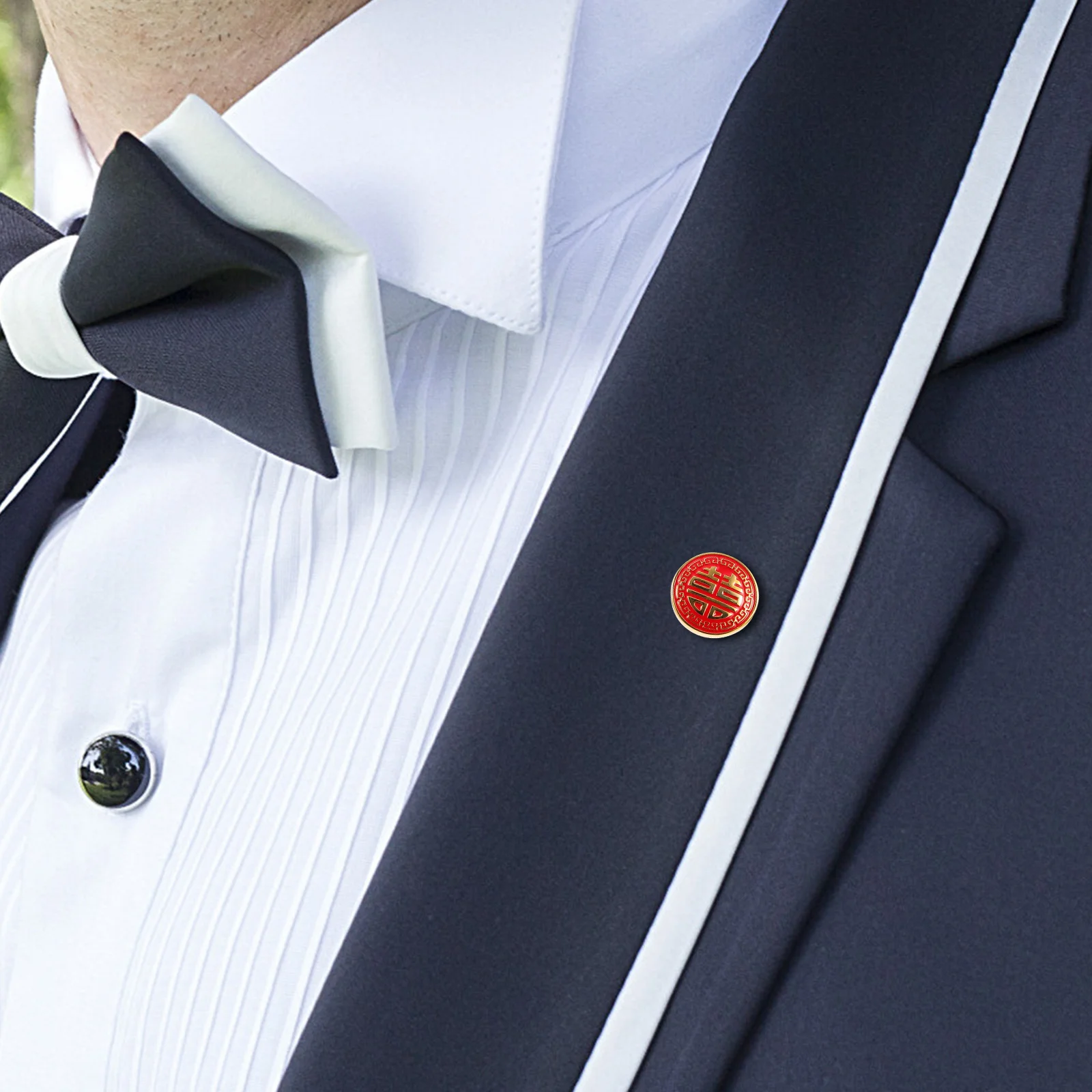 

1 шт., Золотая медная брошь в китайском стиле, жених, свадебная брошь для шафера, аксессуар для одежды, свадебные принадлежности, булавка для груди