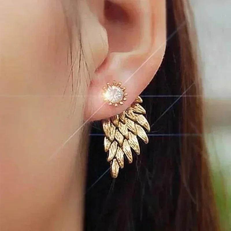 New Personality Wing Earrings Women Cool Accessories for Party Hip Hop Style Girl  Statement Jewelry Surprise Gift