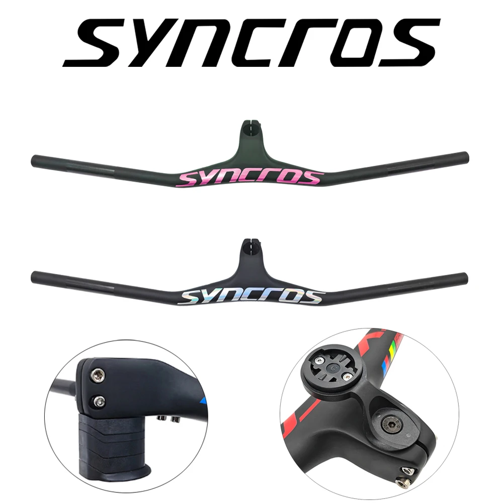 

Многоцветный интегрированный руль Syncros MTB, однообразный вынос руля из углеродного волокна -17 градусов, рама велосипеда, детали велосипеда