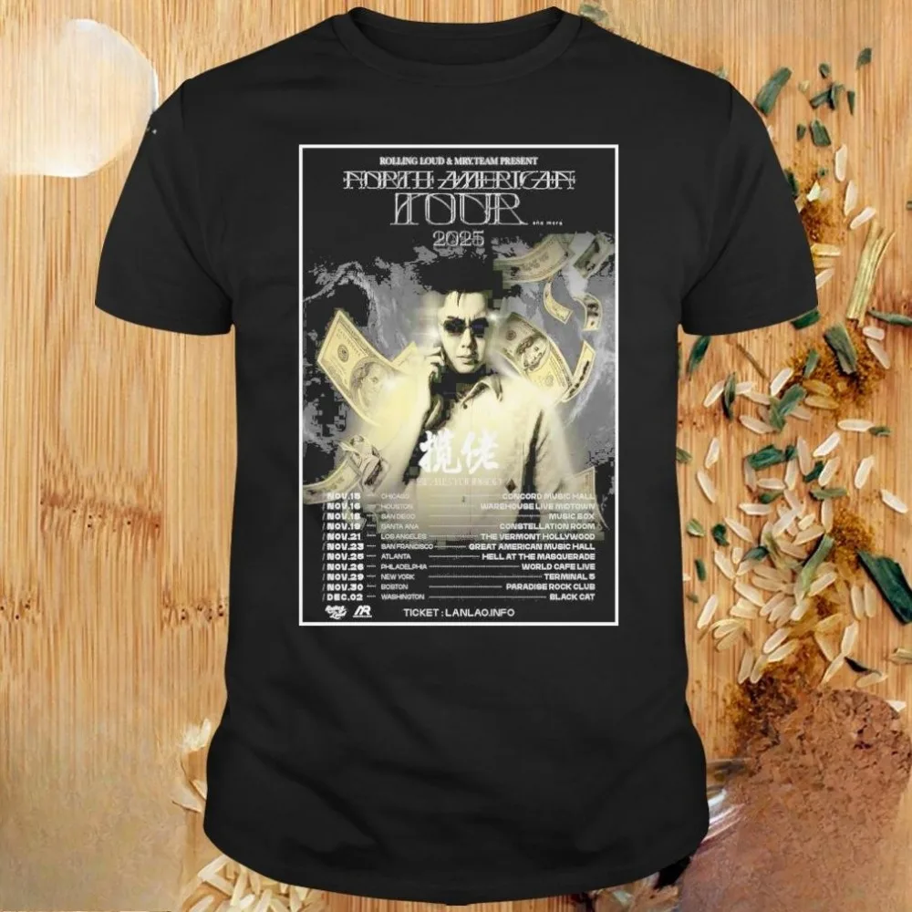 Skai Isyourgod المتداول بصوت عال Mry Team الحاضر 2025 جولة أمريكا الشمالية تي شيرت موضة المراهقين والكبار يحبون الموسيقى تي شيرت #1