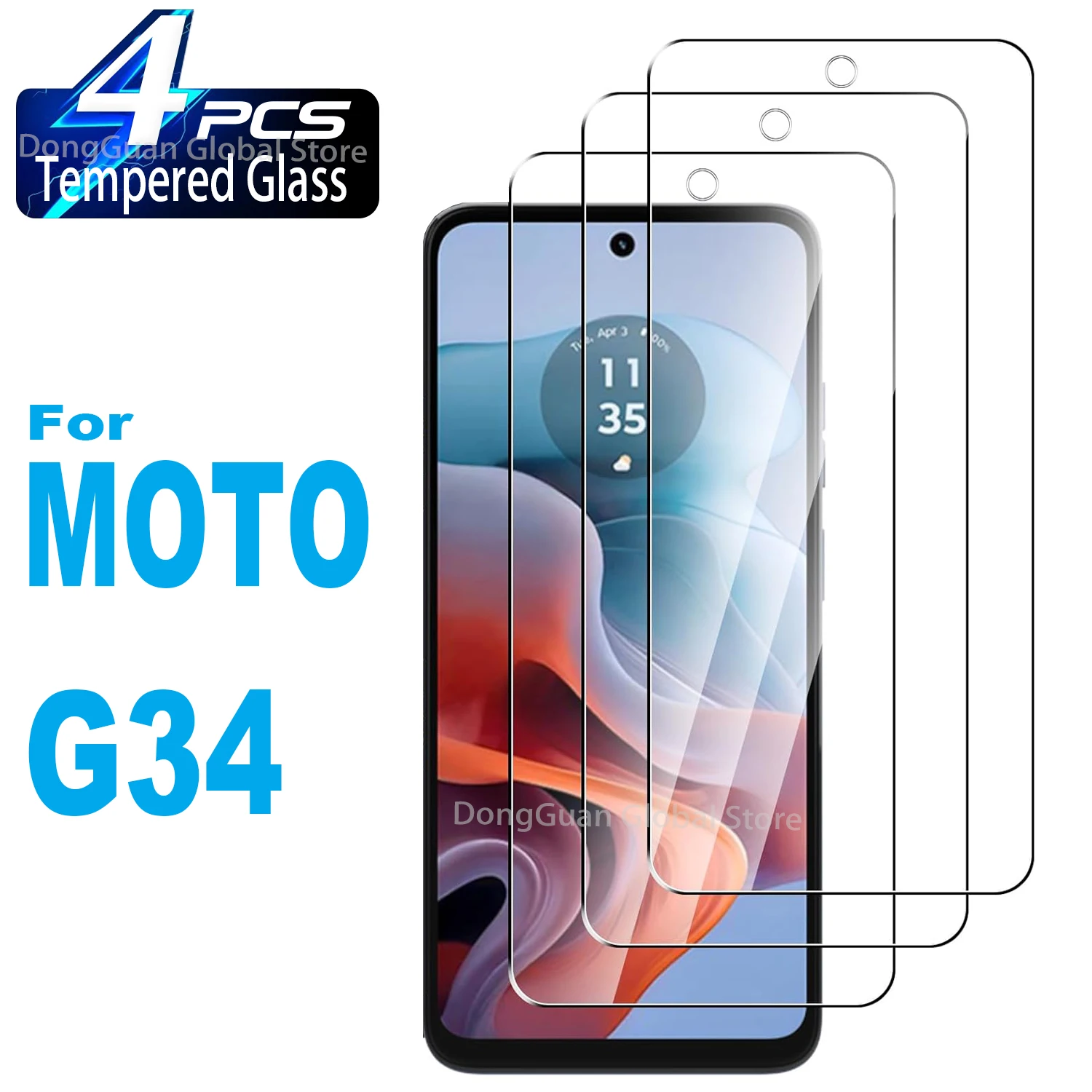 9H Tempered Glass For Motorola MOTO G34 Screen Protector Glass Film