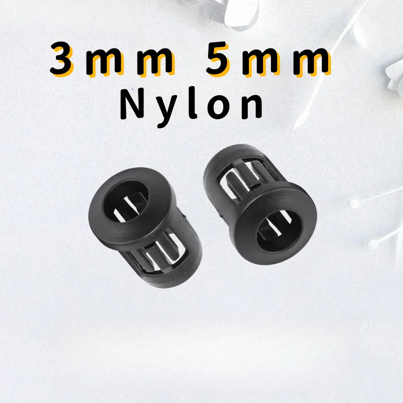 100pcs Black Plastic 3mm 5mm Lamp LED Diode Holder Clip Bezel Socket Mount Panel Blub Cup Case Nylon