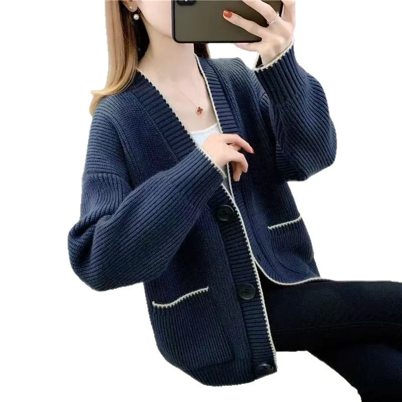 

Новый свитер, пальто, женский 2026Весна-Осень Xiaoxiangfeng, трикотажная куртка, женская мода, свободный топ, кардиган, верхняя одежда в западном стиле