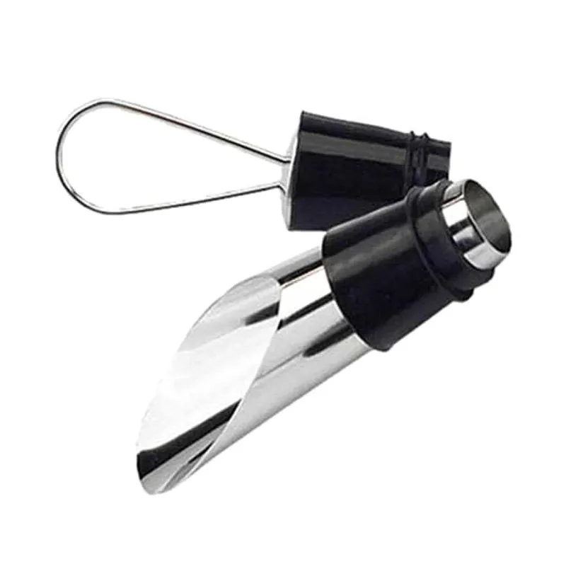 Stainless Steel Red Wine Bottle Pourer Red Wine Stopper Wine Factory Blender Wholesale Wine Set 2-in-1 Storage