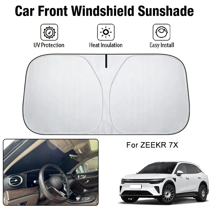 

Foldable Car Windshield Sun Shade UV Block Heat Insulation For ZEEKR 7X Interior Protection Accessories
