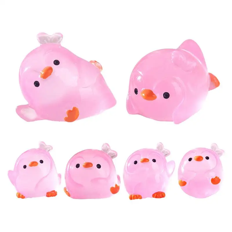 Penguins Garden Ornaments Cartoon Miniature Animal Sculpture 6x Penguins Statue Decor Home Desk Decotarion For Study Room