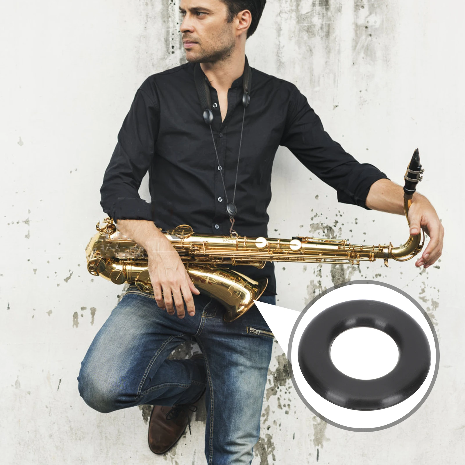 

Silicone Alto Saxophone Mute Noise Reduction Tone Control Dampener For Saxophone Practice Quiet Sound Accessory Musical