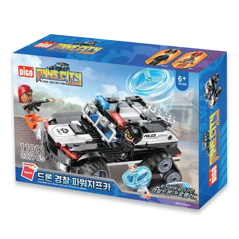 Digo drone police power Jerf car 237PCs transform block set for Lego